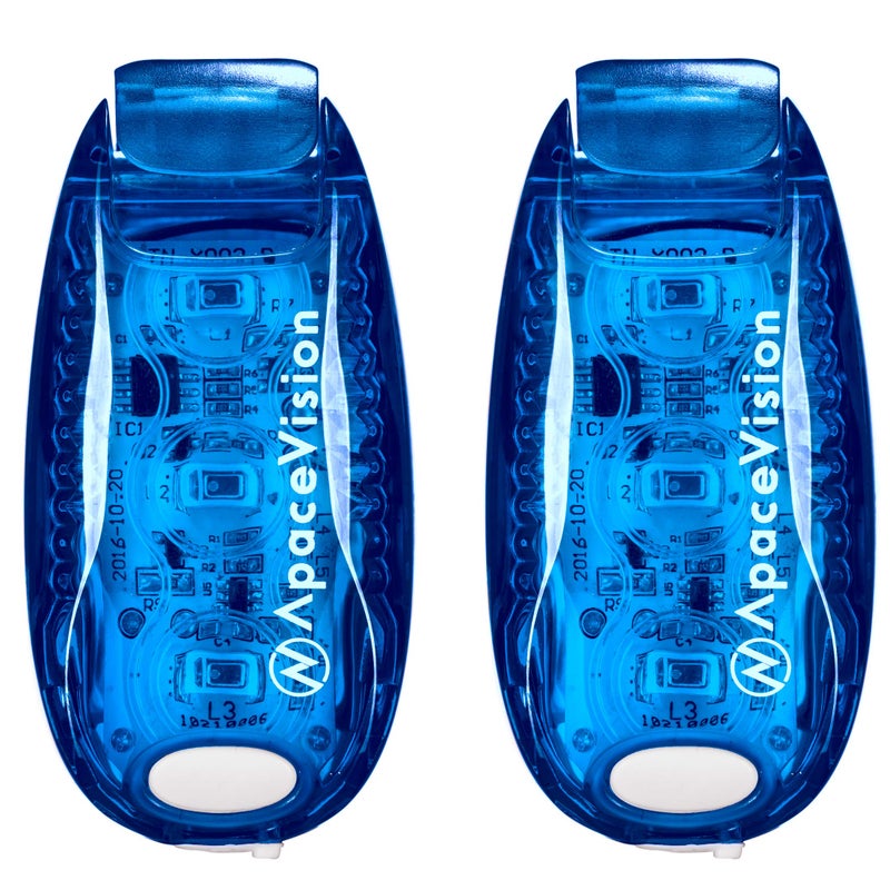 Apace Vision EverLightFX USB Rechargeable LED Safety Light (2 Pack) by Apace - Super Bright Bike Tail Light Works Brilliantly as Running Light for Joggers, Pets, Bicycle Strobe or Rear Clip On Lights - Image 1